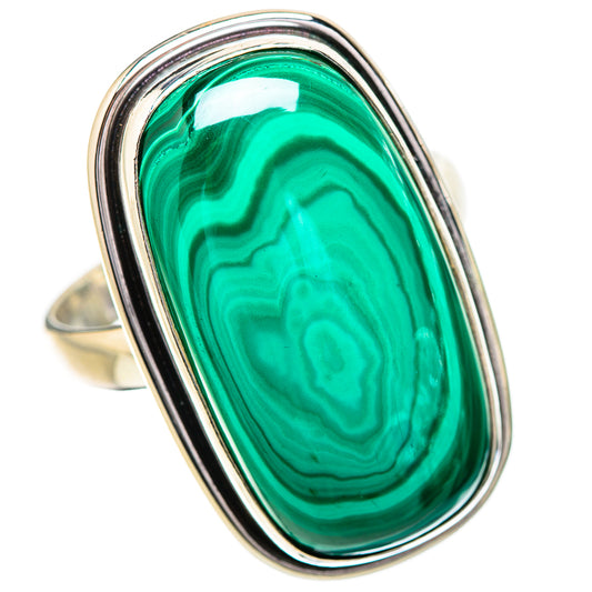 Malachite Rings handcrafted by Ana Silver Co - RING131862 - Photo 2