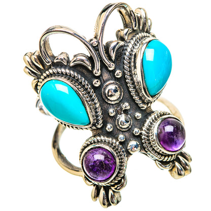 Sleeping Beauty Turquoise Rings handcrafted by Ana Silver Co - RING131870 - Photo 2