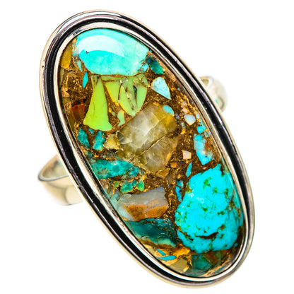 Kingman Mohave Turquoise Rings handcrafted by Ana Silver Co - RING131888 - Photo 2