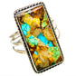 Kingman Mohave Turquoise Rings handcrafted by Ana Silver Co - RING131890 - Photo 2