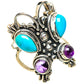 Sleeping Beauty Turquoise Rings handcrafted by Ana Silver Co - RING131891 - Photo 2
