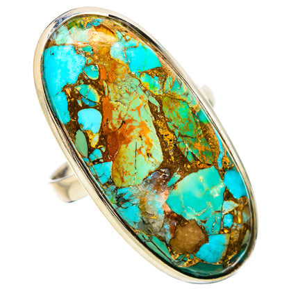 Kingman Mohave Turquoise Rings handcrafted by Ana Silver Co - RING131897 - Photo 2