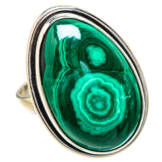 Malachite Rings handcrafted by Ana Silver Co - RING131901 - Photo 2