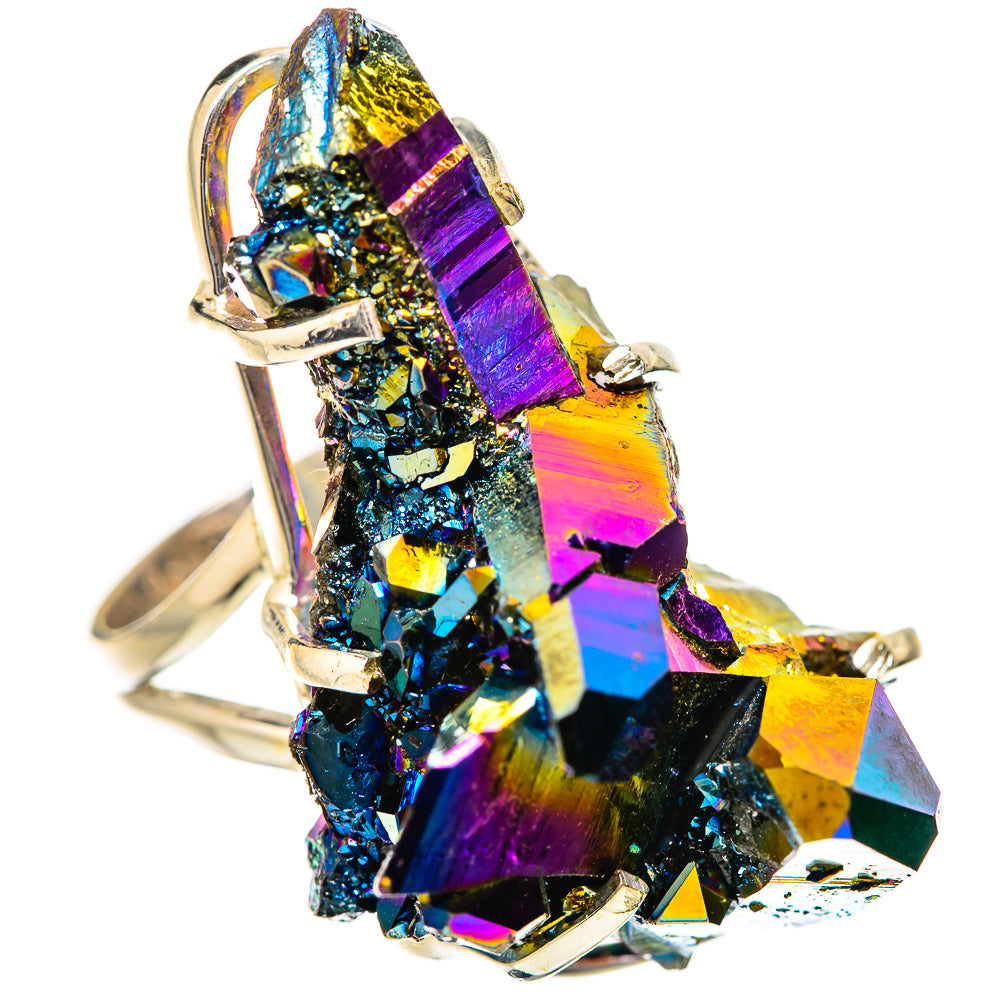Titanium Sunshine Druzy Rings handcrafted by Ana Silver Co - RING131909 - Photo 2
