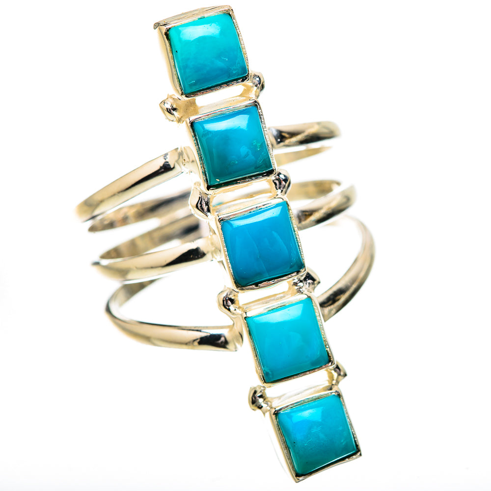 Sleeping Beauty Turquoise Rings handcrafted by Ana Silver Co - RING131913 - Photo 2