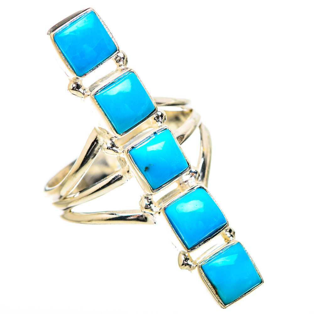 Sleeping Beauty Turquoise Rings handcrafted by Ana Silver Co - RING131915 - Photo 2