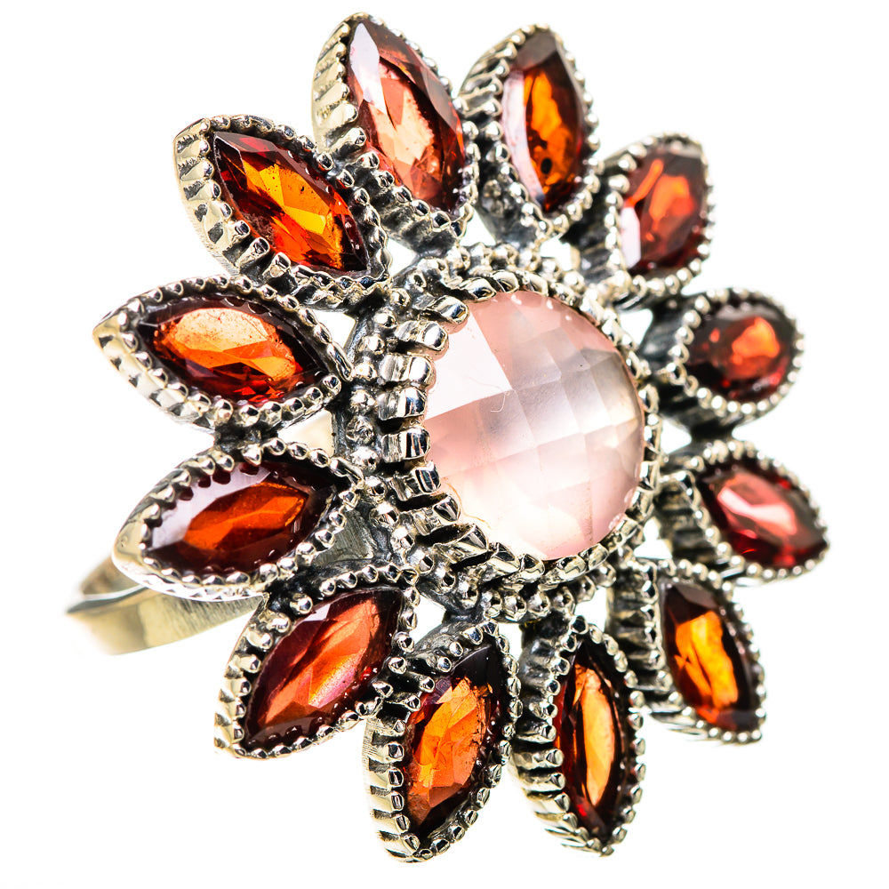 Rose Quartz Rings handcrafted by Ana Silver Co - RING131922 - Photo 2