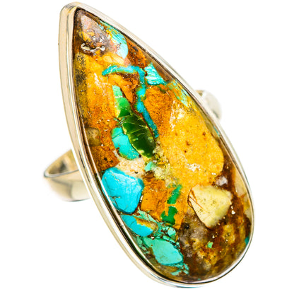 Kingman Mohave Turquoise Rings handcrafted by Ana Silver Co - RING131930 - Photo 2