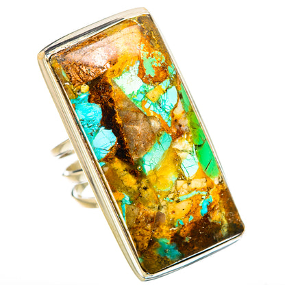 Kingman Mohave Turquoise Rings handcrafted by Ana Silver Co - RING131946 - Photo 2