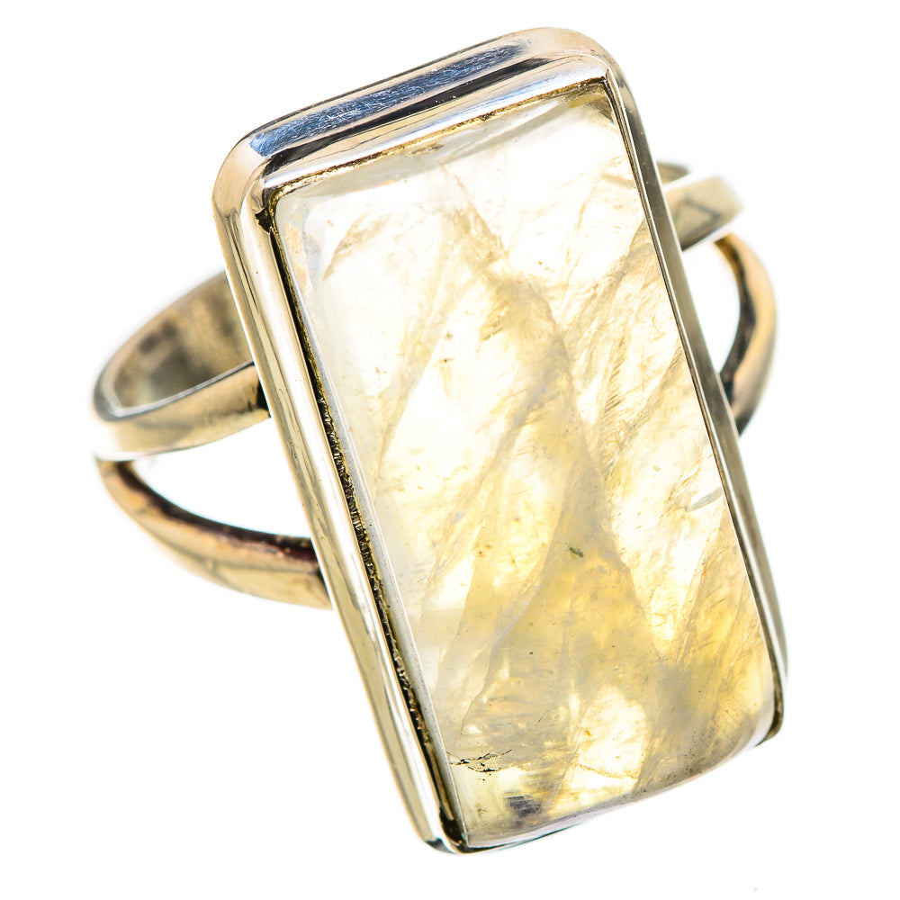 Rainbow Moonstone Rings handcrafted by Ana Silver Co - RING131965 - Photo 2