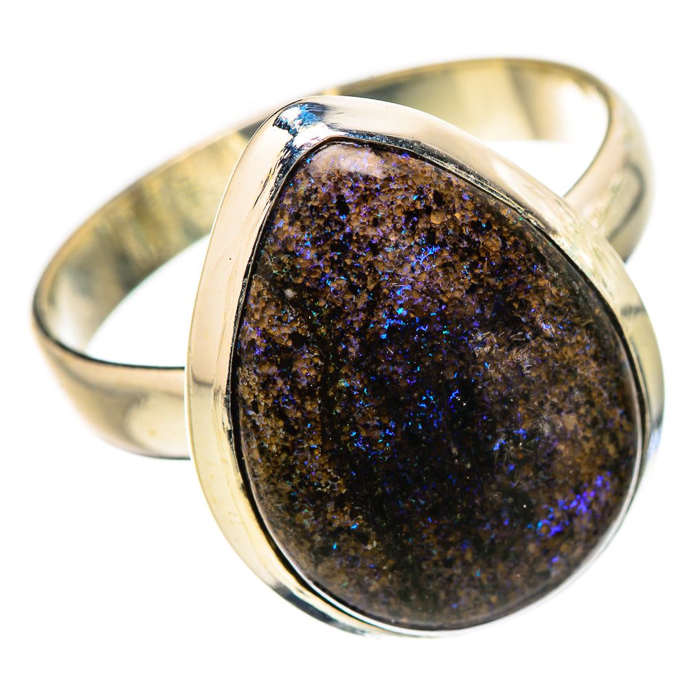 Andamooka Opal Rings handcrafted by Ana Silver Co - RING131982 - Photo 2