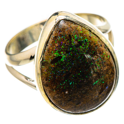 Andamooka Opal Rings handcrafted by Ana Silver Co - RING131984 - Photo 2