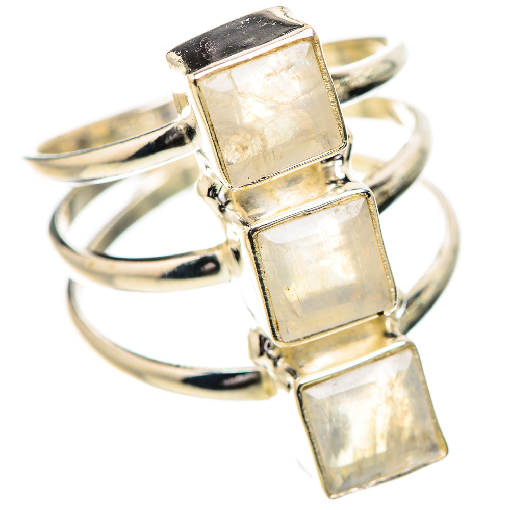Rainbow Moonstone Rings handcrafted by Ana Silver Co - RING131996 - Photo 2
