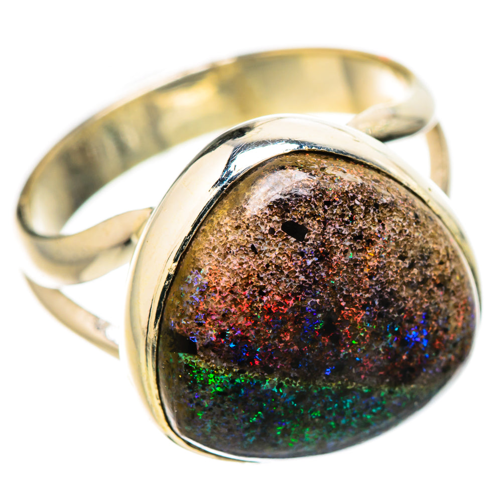 Andamooka Opal Rings handcrafted by Ana Silver Co - RING131997 - Photo 2