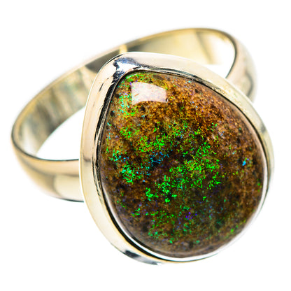 Andamooka Opal Rings handcrafted by Ana Silver Co - RING132011 - Photo 2