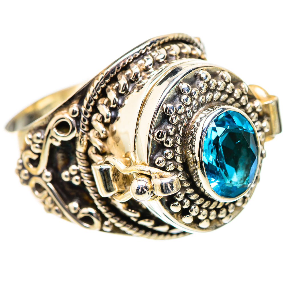 Swiss Blue Topaz Rings handcrafted by Ana Silver Co - RING132015 - Photo 2