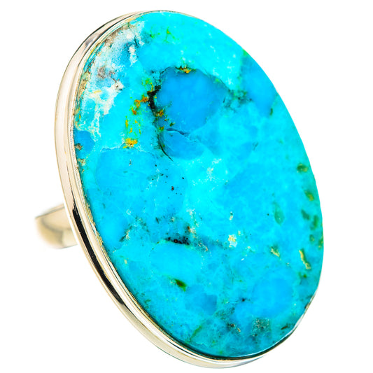 Chrysocolla Rings handcrafted by Ana Silver Co - RING132041 - Photo 2