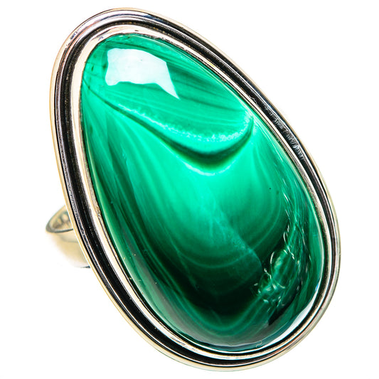 Malachite Rings handcrafted by Ana Silver Co - RING132043 - Photo 2