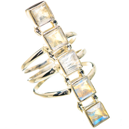 Rainbow Moonstone Rings handcrafted by Ana Silver Co - RING132069 - Photo 2
