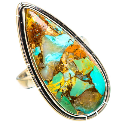 Kingman Mohave Turquoise Rings handcrafted by Ana Silver Co - RING132072 - Photo 2