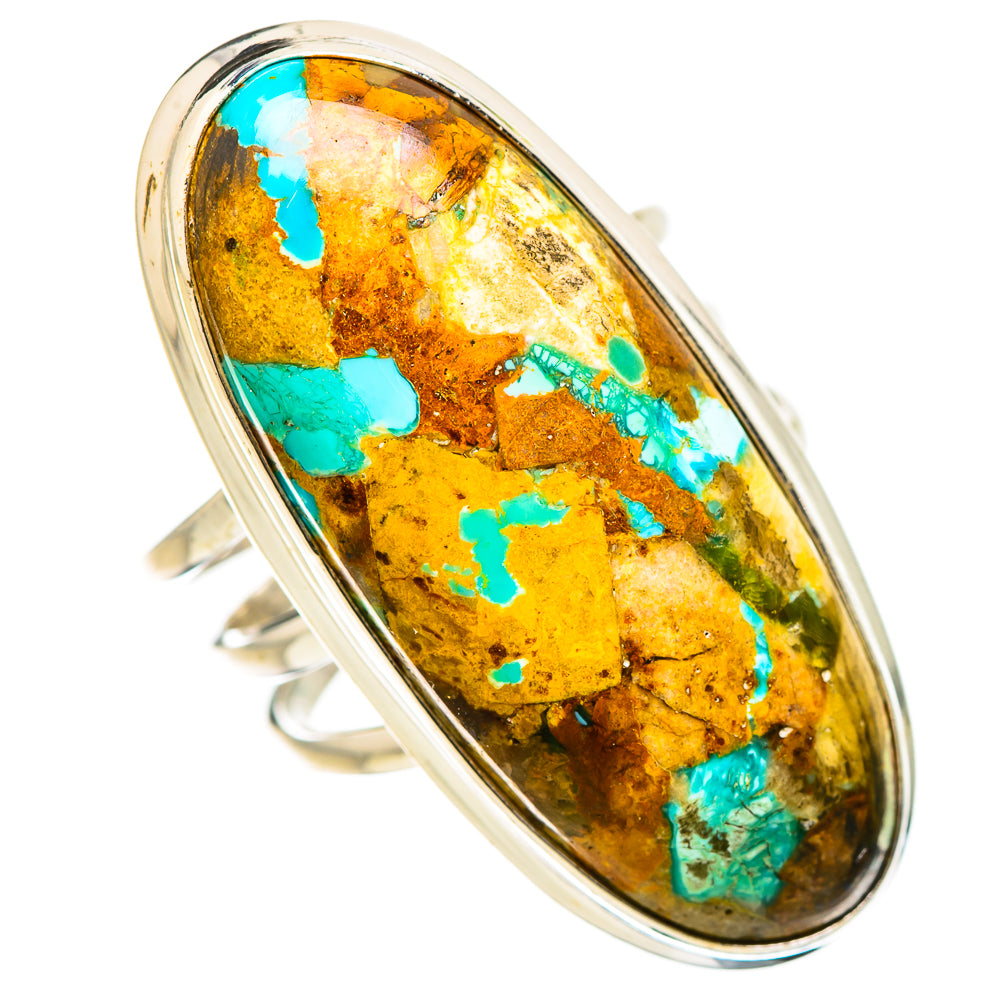 Kingman Mohave Turquoise Rings handcrafted by Ana Silver Co - RING132093 - Photo 2