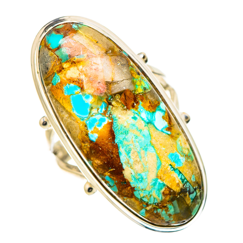 Kingman Mohave Turquoise Rings handcrafted by Ana Silver Co - RING132127 - Photo 2