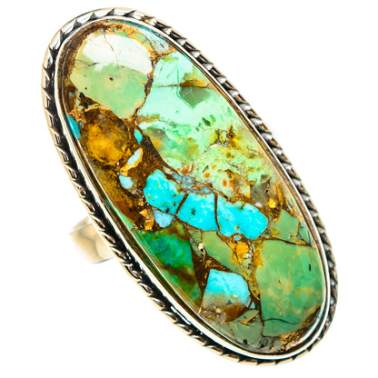 Kingman Mohave Turquoise Rings handcrafted by Ana Silver Co - RING132144 - Photo 2