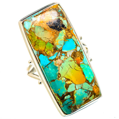 Kingman Mohave Turquoise Rings handcrafted by Ana Silver Co - RING132145 - Photo 2