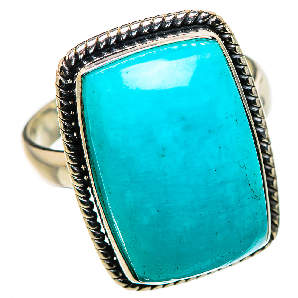 Peruvian Amazonite Rings handcrafted by Ana Silver Co - RING132150 - Photo 2