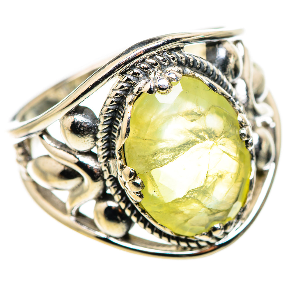 Prehnite Rings handcrafted by Ana Silver Co - RING132154 - Photo 2