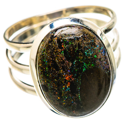 Andamooka Opal Rings handcrafted by Ana Silver Co - RING132165 - Photo 2