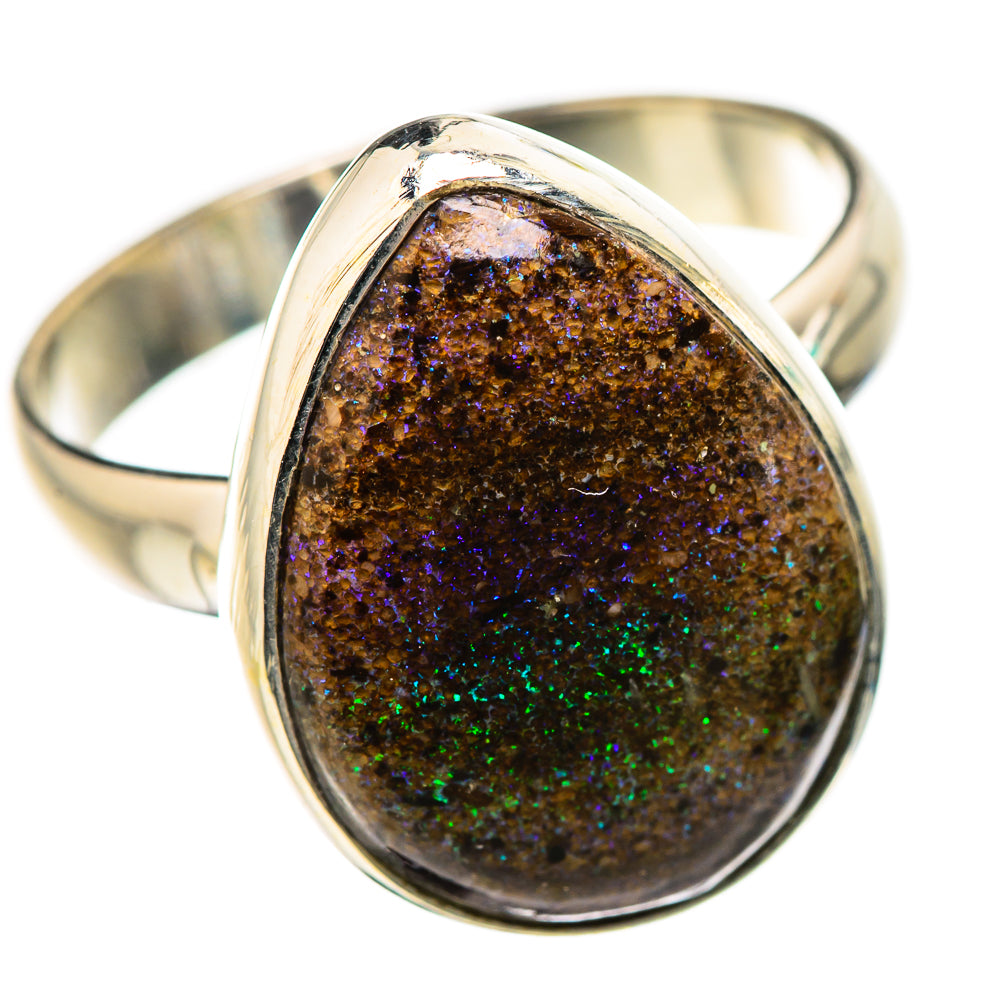 Andamooka Opal Rings handcrafted by Ana Silver Co - RING132166 - Photo 2