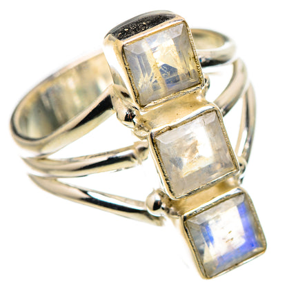 Rainbow Moonstone Rings handcrafted by Ana Silver Co - RING132176 - Photo 2