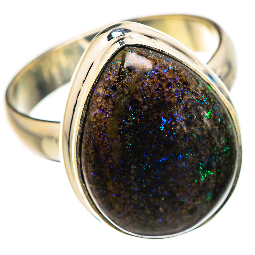 Andamooka Opal Rings handcrafted by Ana Silver Co - RING132181 - Photo 2
