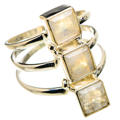 Rainbow Moonstone Rings handcrafted by Ana Silver Co - RING132193 - Photo 2