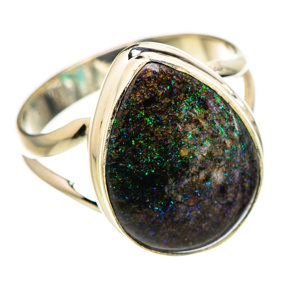 Andamooka Opal Rings handcrafted by Ana Silver Co - RING132228 - Photo 2