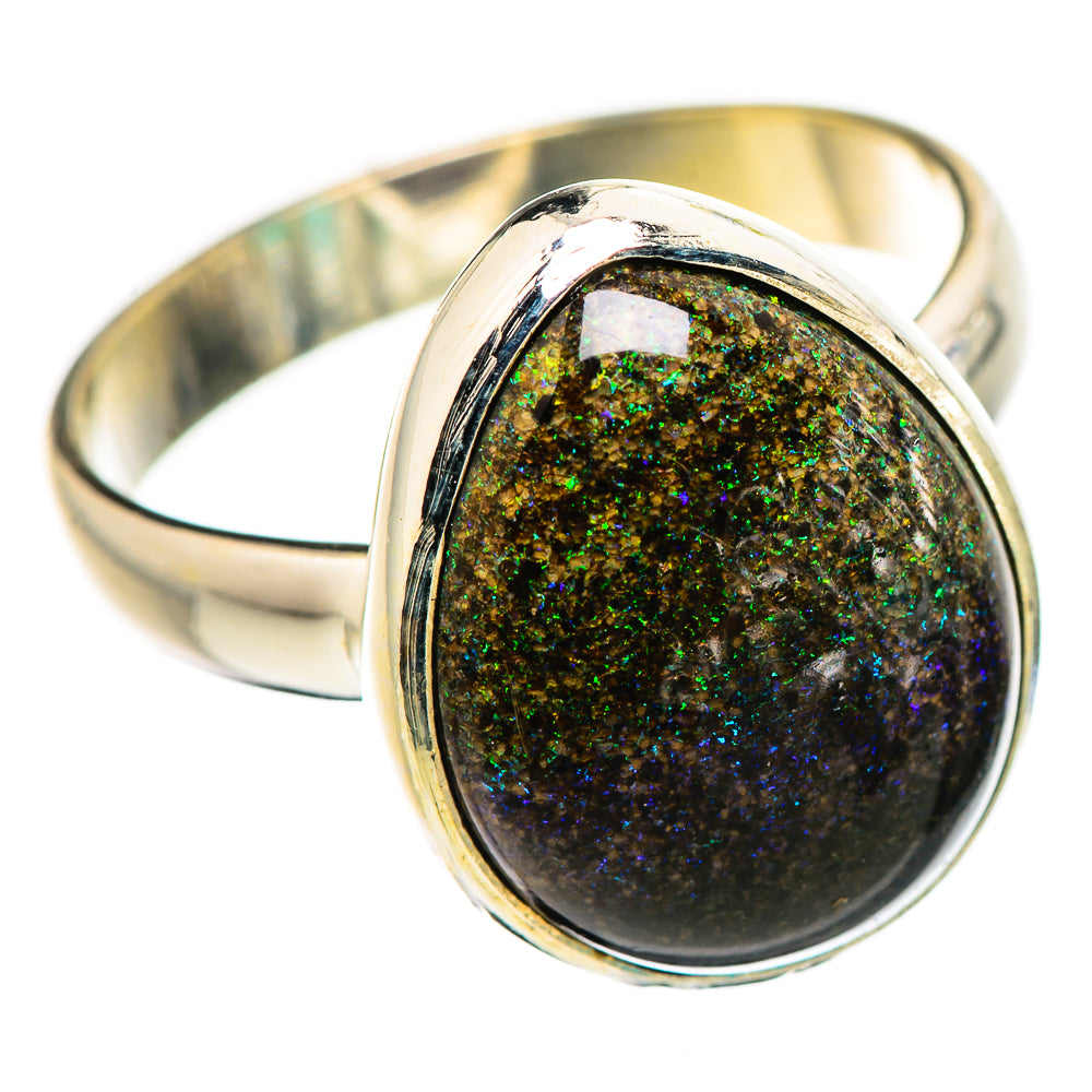 Andamooka Opal Rings handcrafted by Ana Silver Co - RING132229 - Photo 2