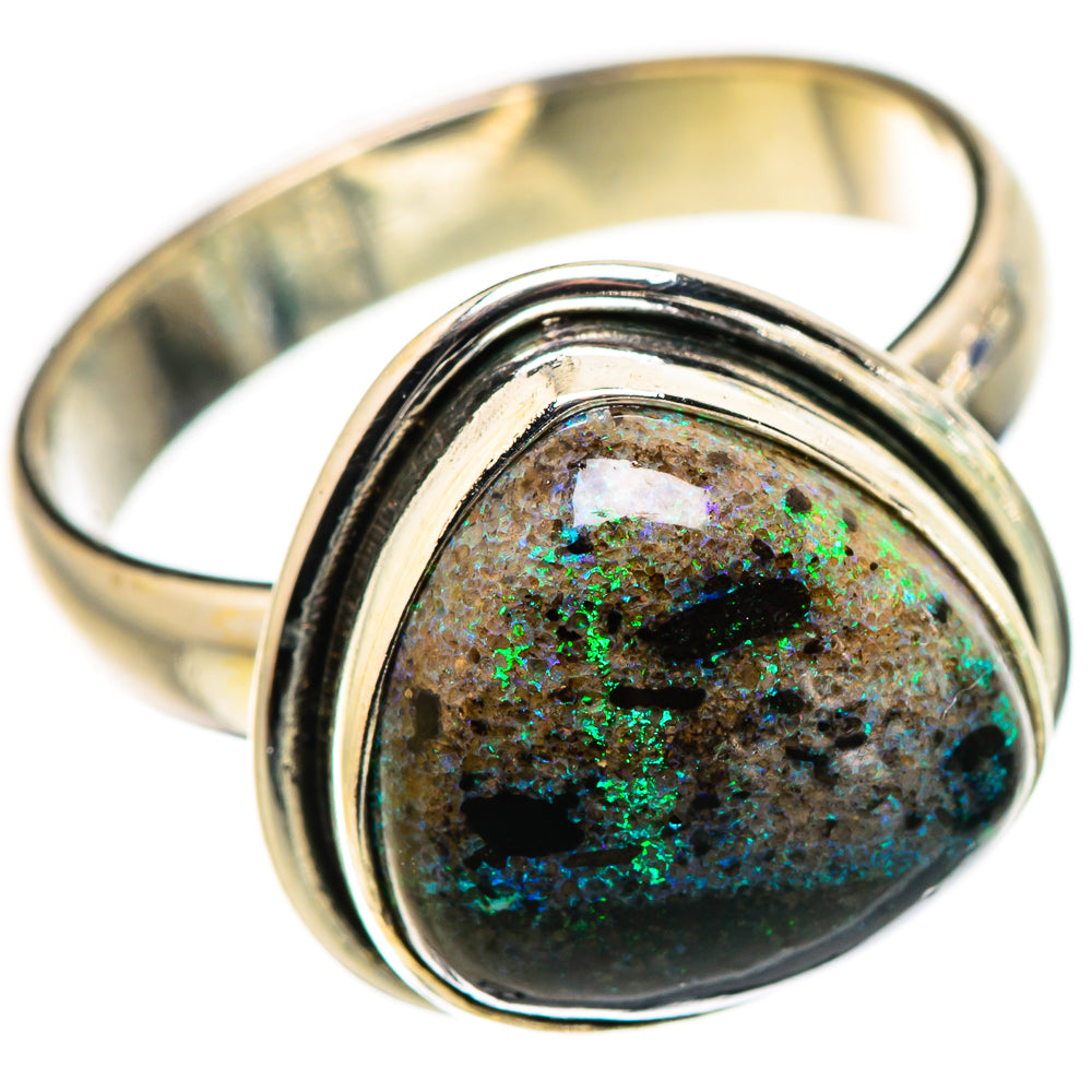 Andamooka Opal Rings handcrafted by Ana Silver Co - RING132243 - Photo 2
