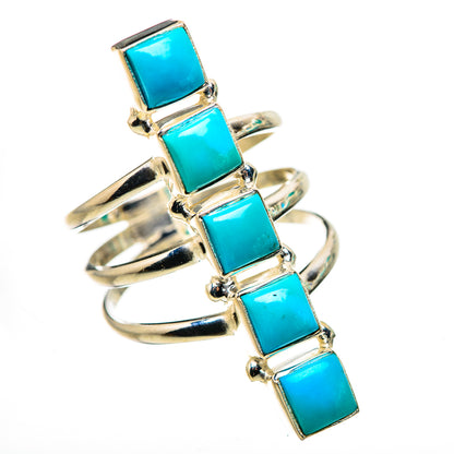 Sleeping Beauty Turquoise Rings handcrafted by Ana Silver Co - RING132268 - Photo 2