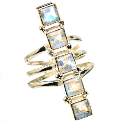 Rainbow Moonstone Rings handcrafted by Ana Silver Co - RING132299 - Photo 2