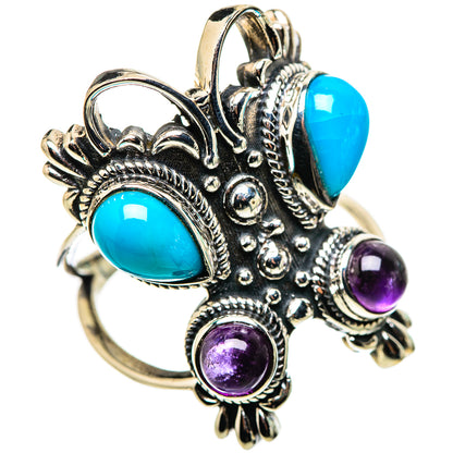 Sleeping Beauty Turquoise Rings handcrafted by Ana Silver Co - RING132300 - Photo 2