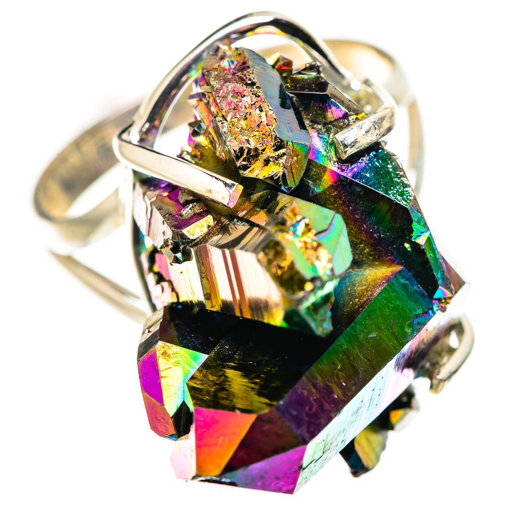 Titanium Sunshine Druzy Rings handcrafted by Ana Silver Co - RING132304 - Photo 2