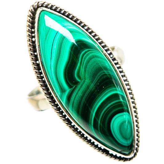 Malachite Rings handcrafted by Ana Silver Co - RING132312 - Photo 2