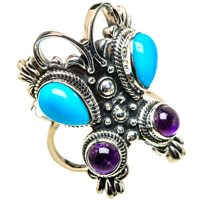 Sleeping Beauty Turquoise Rings handcrafted by Ana Silver Co - RING132321 - Photo 2