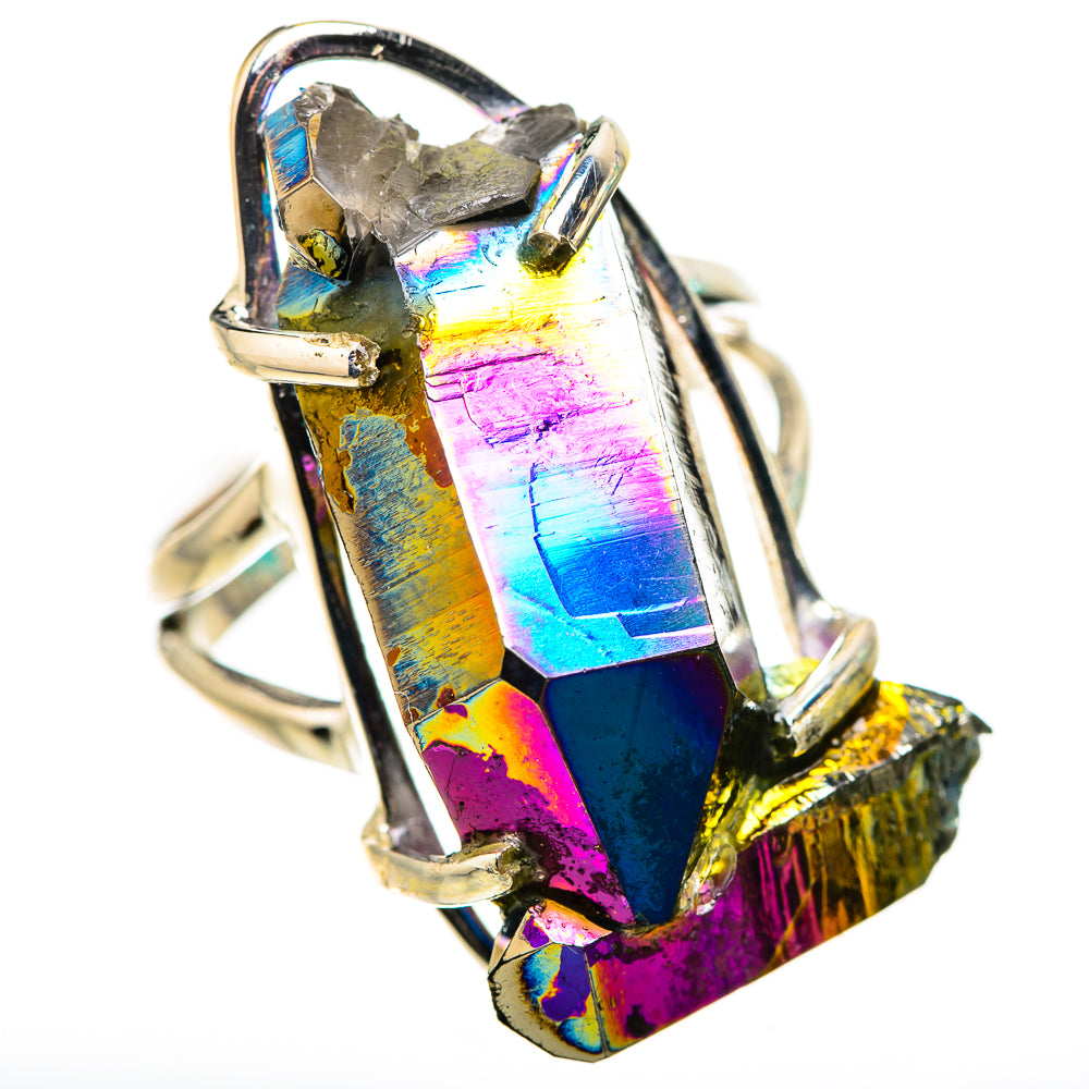 Titanium Sunshine Druzy Rings handcrafted by Ana Silver Co - RING132322 - Photo 2