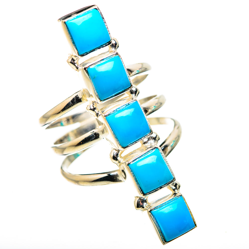 Sleeping Beauty Turquoise Rings handcrafted by Ana Silver Co - RING132328 - Photo 2