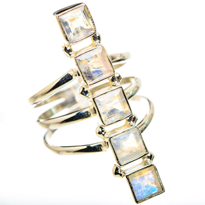 Rainbow Moonstone Rings handcrafted by Ana Silver Co - RING132338 - Photo 2