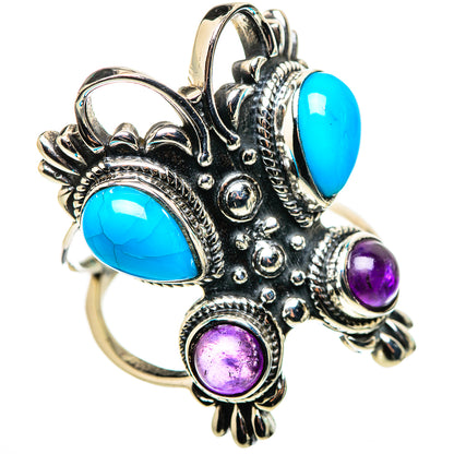 Sleeping Beauty Turquoise Rings handcrafted by Ana Silver Co - RING132339 - Photo 2