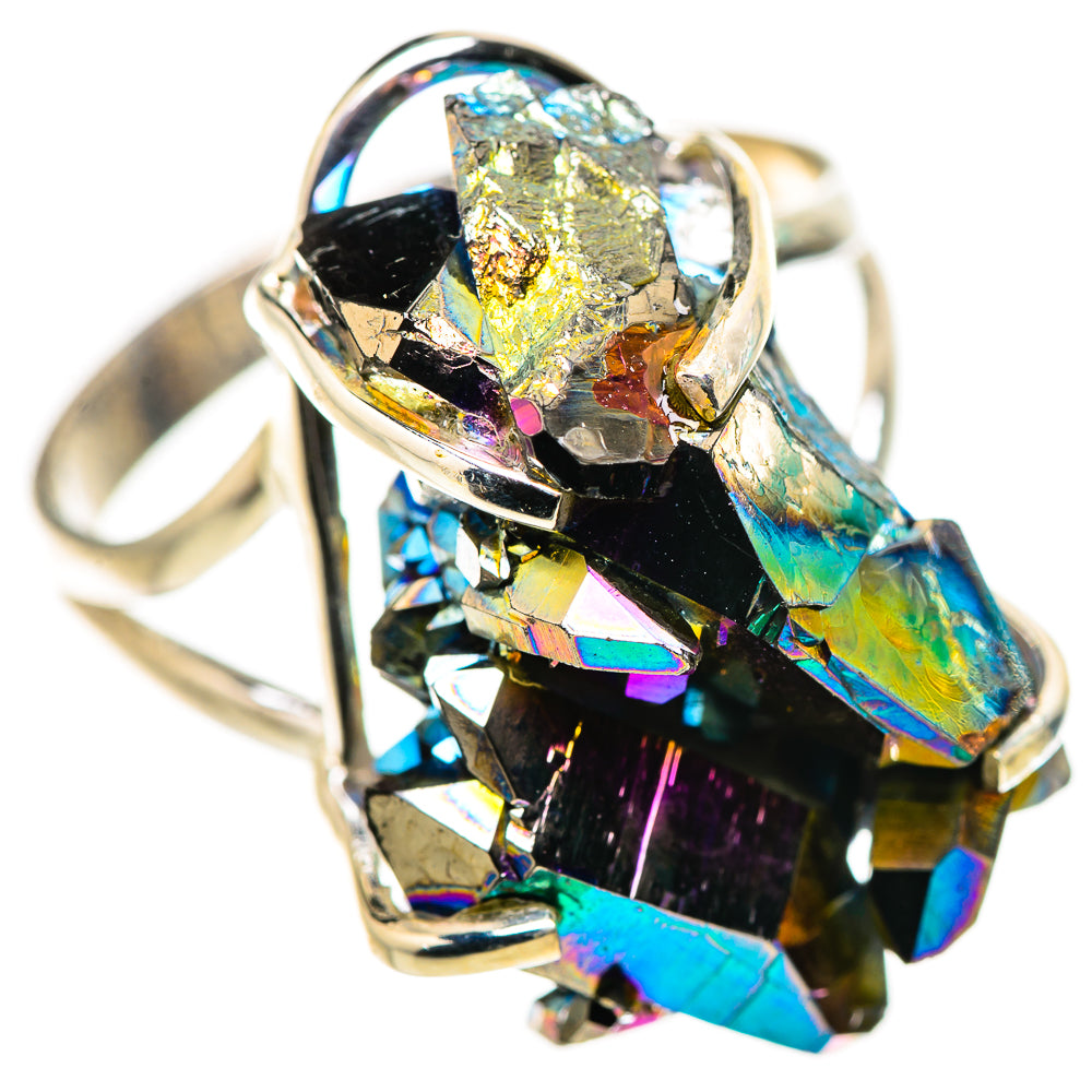 Titanium Sunshine Druzy Rings handcrafted by Ana Silver Co - RING132340 - Photo 2