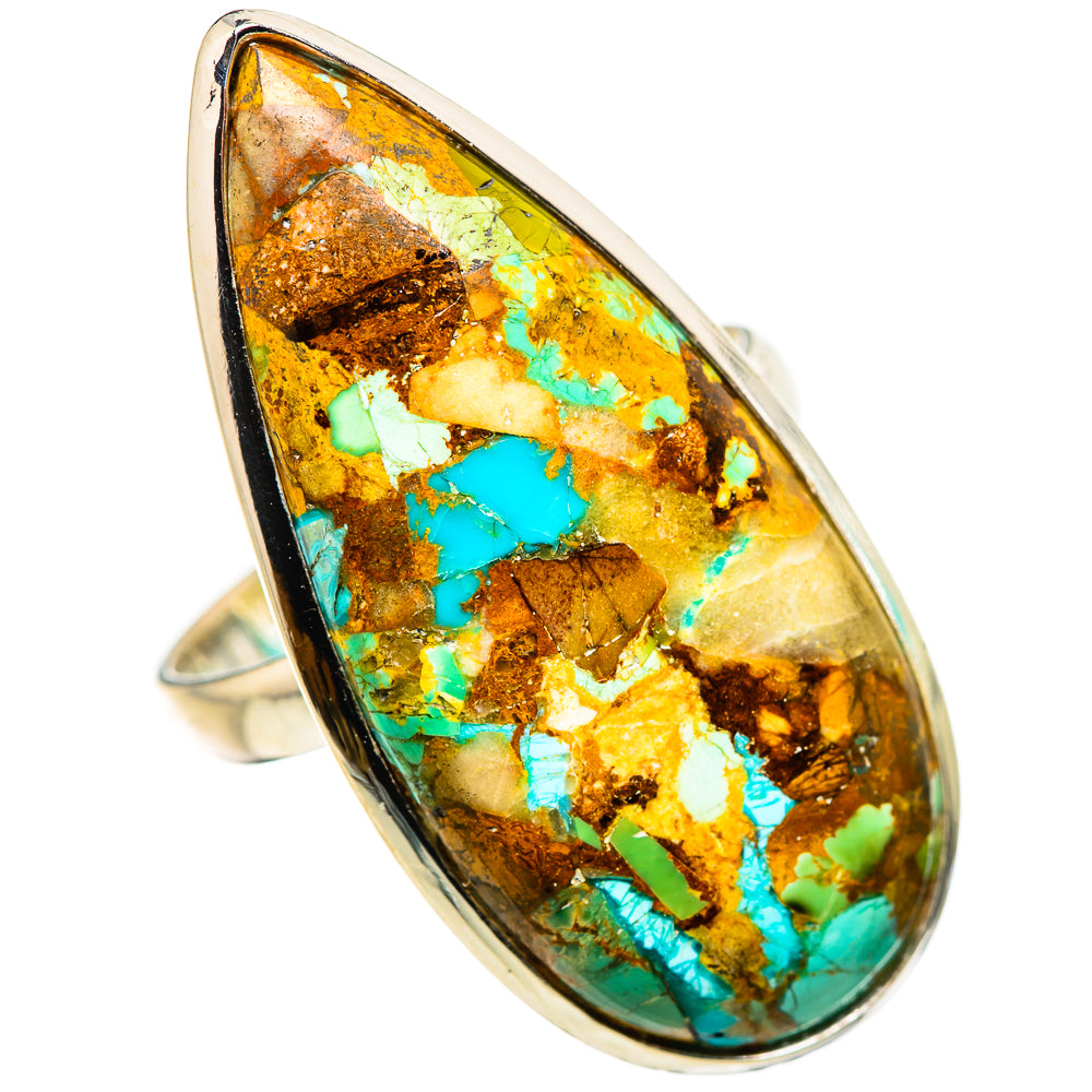 Kingman Mohave Turquoise Rings handcrafted by Ana Silver Co - RING132341 - Photo 2